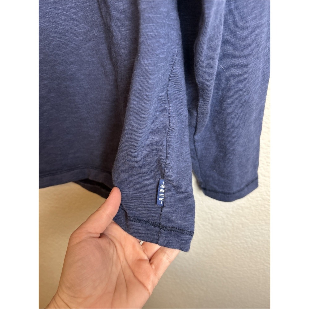 ROWM Men's Long Sleeve Shirt Blue Large Pullover Excellent condition - Picture 5 of 6